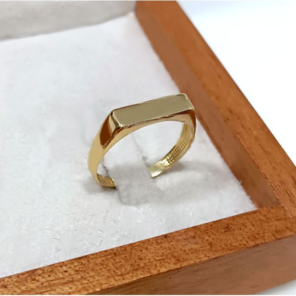 Anel Sinete em Ouro 18k Polido Personalizado