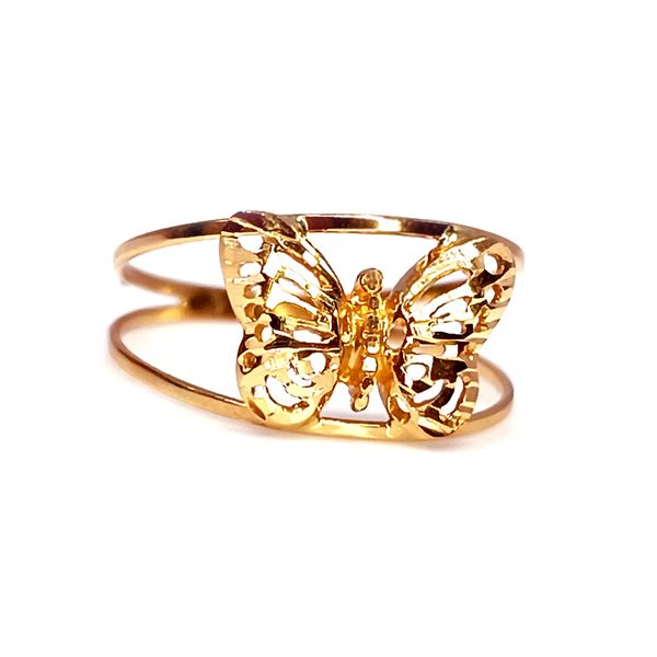 Anel em Ouro 18k Borboleta Diamantada