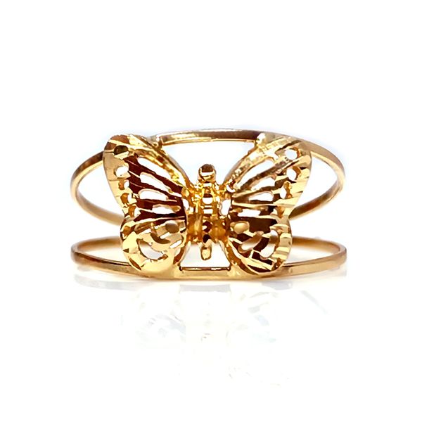 Anel em Ouro 18k Borboleta Diamantada