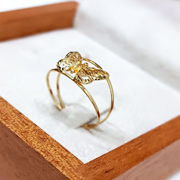 Anel em Ouro 18k Borboleta Diamantada