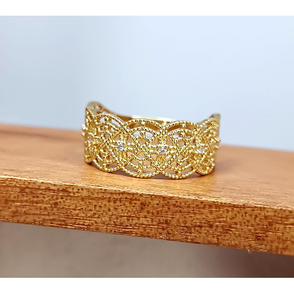 Anel em Ouro 18k Trabalhado e Desenhado