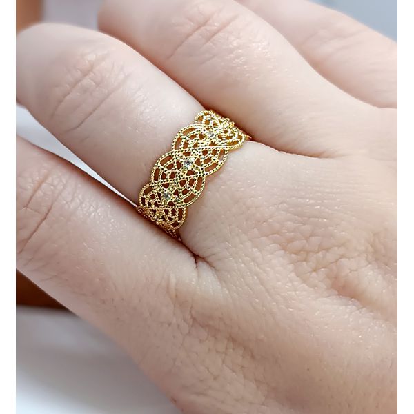 Anel em Ouro 18k Trabalhado e Desenhado