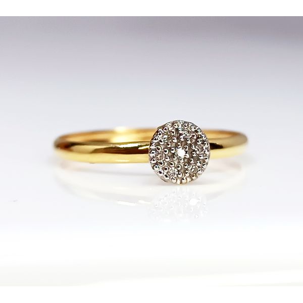 Anel em Ouro 18k Amarelo e Branco chuveiro
