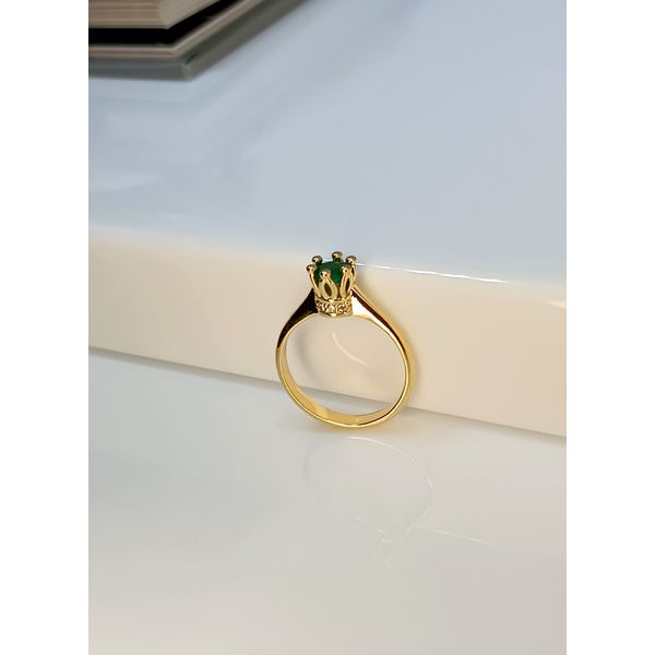 Solitário Ouro 18k Coroa Cravejada 