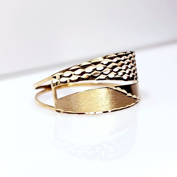 Anel em Ouro 18k Chapa Fosca e Telada