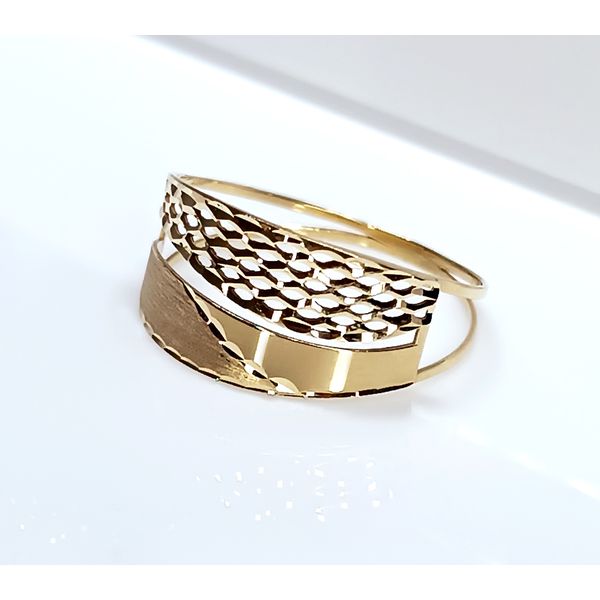 Anel em Ouro 18k Chapa Fosca e Telada