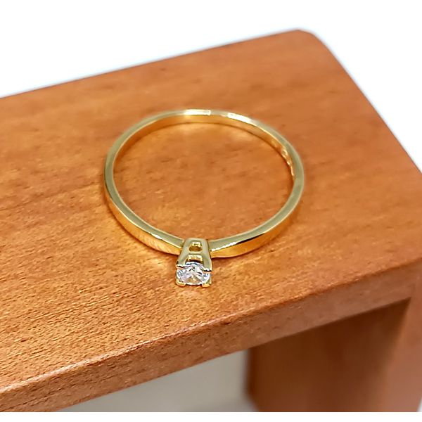 Anel Solitário em Ouro 18k Clássico