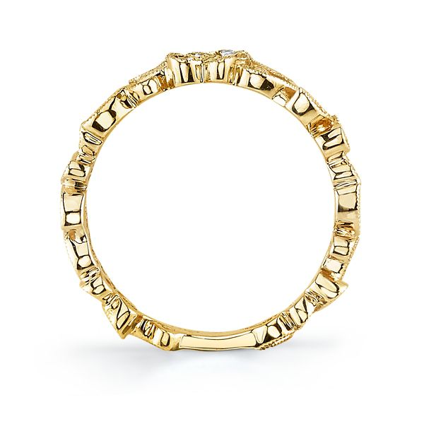 Anel em Ouro Amarelo 18k Flores com Diamantes 