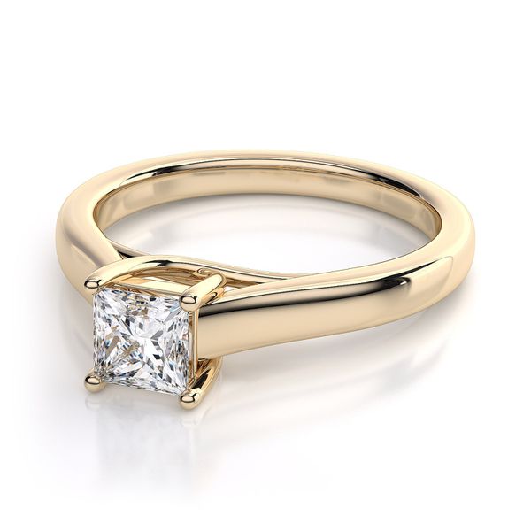 Solitário de Noivado com Diamante Princess