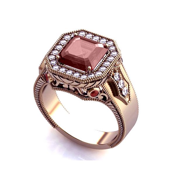 Anel de Formatura Amazonita em Ouro 18k Personalizado com Safira, Rubi, Esmeralda e demais pedras referente ao curso