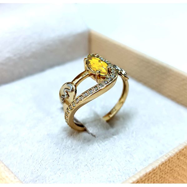 Anel de Formatura em Ouro 18k Citrino 
