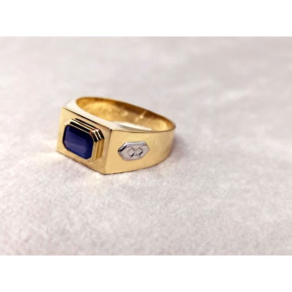 Anel de Formatura Ouro 18k com Pedra Safira