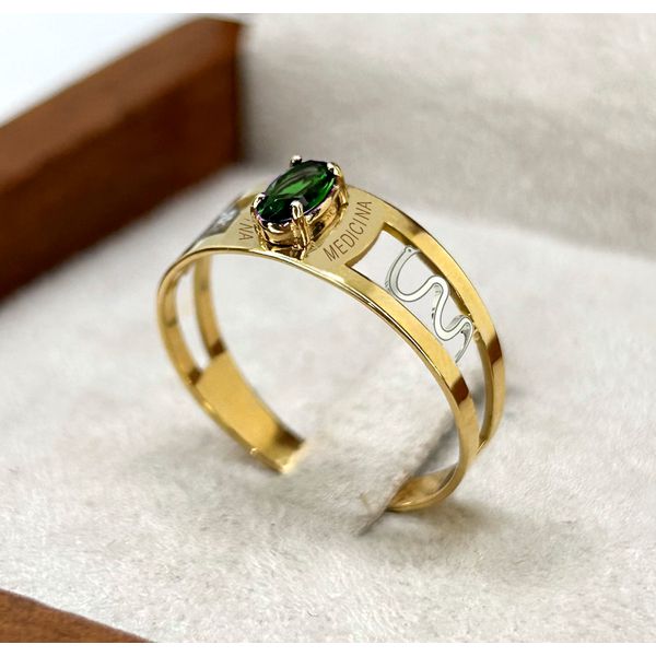Anel de Formatura Ouro 18k Personalizado para o curso de Medicina e demais cursos