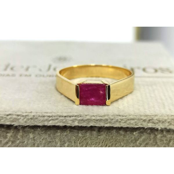 Anel de Formatura Ouro 18k Pedra Grande Personalizado para Direito e demais cursos