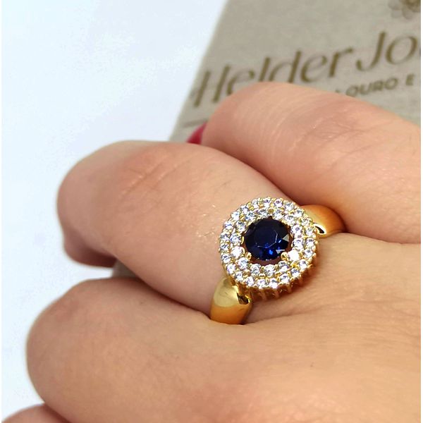 Anel de Formatura em Ouro 18k Cravejado