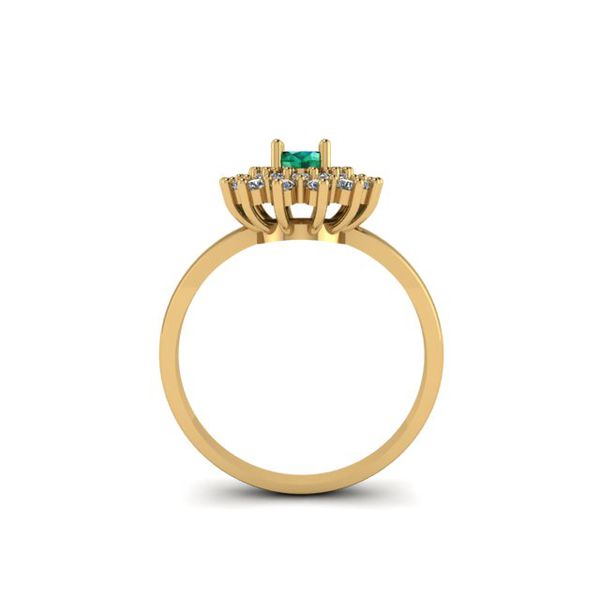 Anel de Formatura Oval Borda Dupla com Pedras em Ouro
