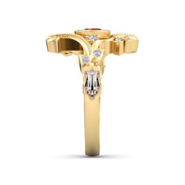 Anel de Formatura Ouro 18k Pedra Redonda Personalizado para Direito e demais cursos