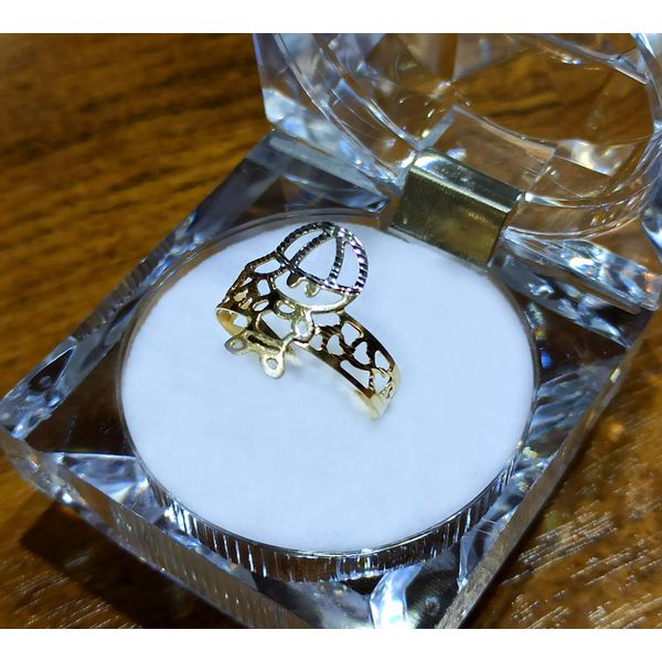 Anel em Ouro 18k Menino Vazado Diamantado