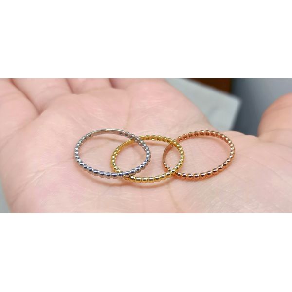 Anel em Ouro 18k Trio Bolinha