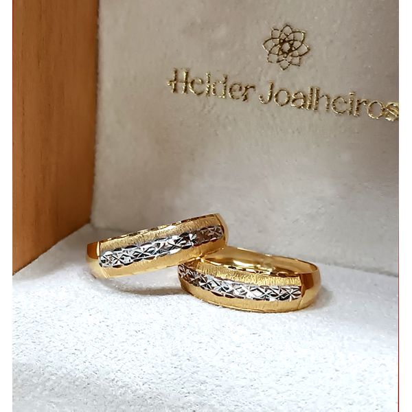 Aparador em Ouro Amarelo e Branco 18k Diamantado