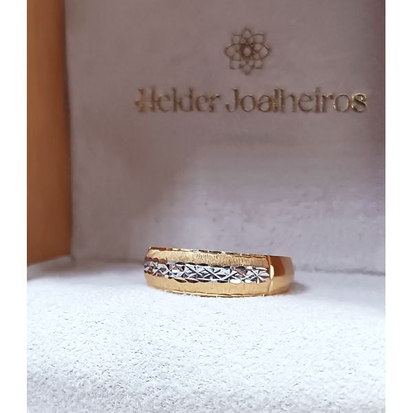 Aparador em Ouro Amarelo e Branco 18k Diamantado