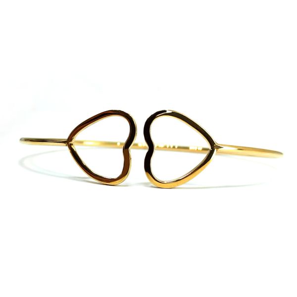 Bracelete em Ouro 18k Corações Vazados