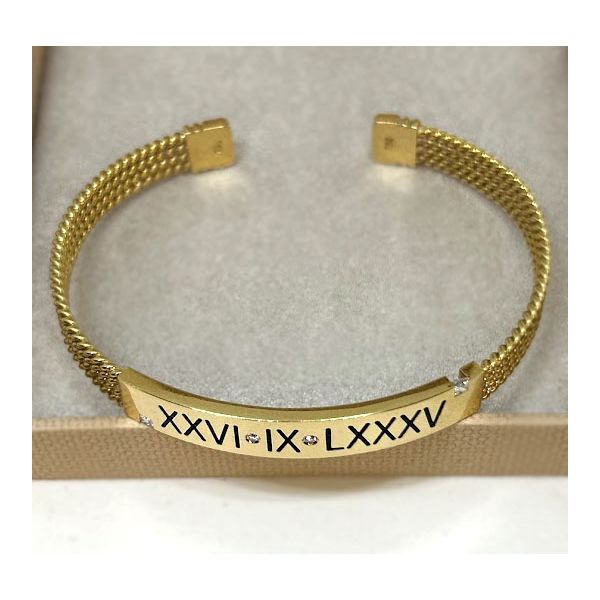 Bracelete Chronos Romanus Ouro 18k Personalizado