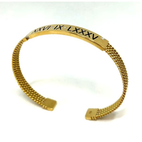 Bracelete Chronos Romanus Ouro 18k Personalizado