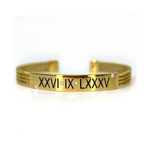 Bracelete Chronos Romanus Ouro 18k Personalizado