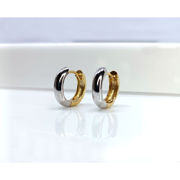 Brinco em Ouro 18k em Ouro Amarelo e Branco