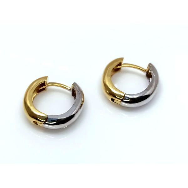 Brinco em Ouro 18k em Ouro Amarelo e Branco