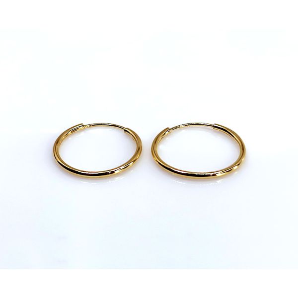 Brinco de Argola Fio Redondo Ouro 18k