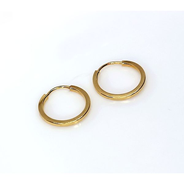 Brinco em Ouro 18k Argola Fio quadrado 