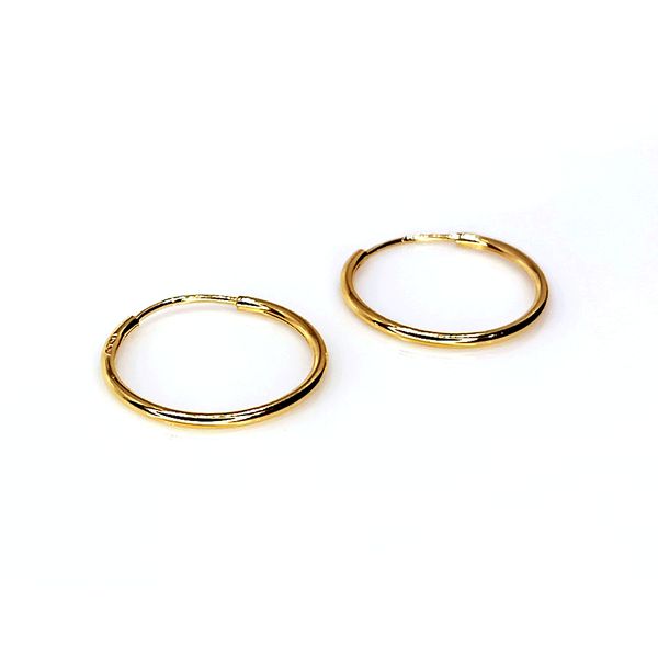Brinco de Argola em Ouro 18k fio redondo