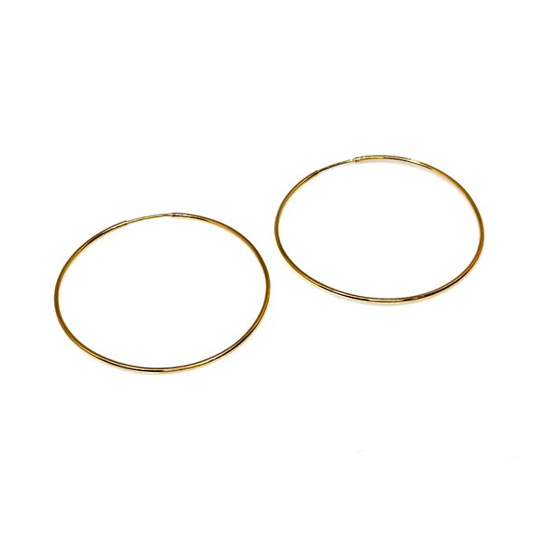 Brinco de Argola em Ouro 18k Fio redondo