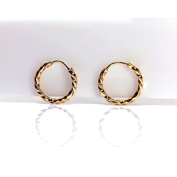 Brinco de Argola Torcido Ouro 18k