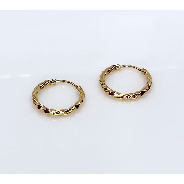 Brinco de Argola Torcido Ouro 18k
