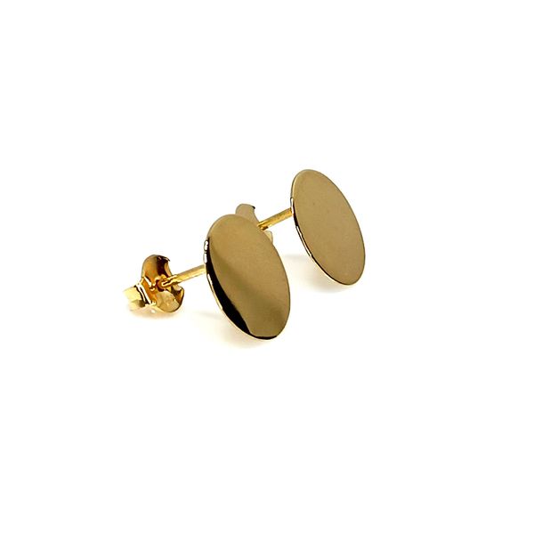 Brinco em Ouro 18k Redondo Chapa Polida