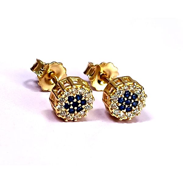 Brinco Redondo em Ouro 18k Cravejado