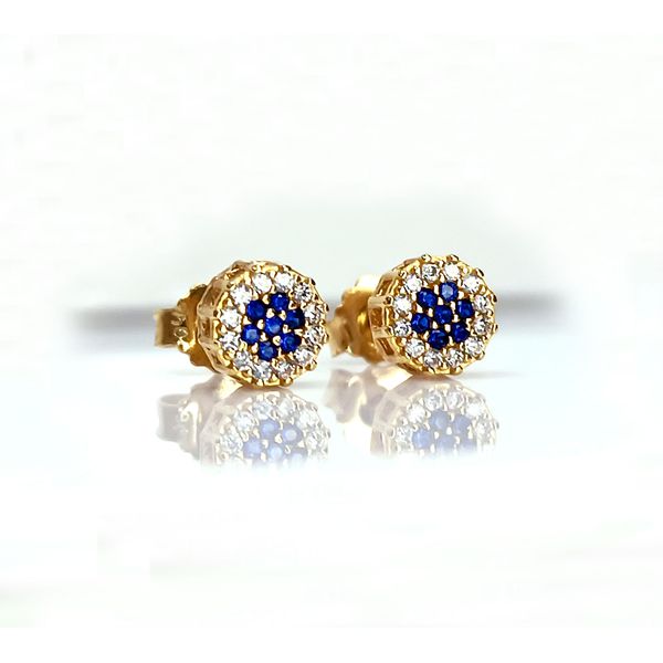 Brinco Redondo em Ouro 18k Cravejado