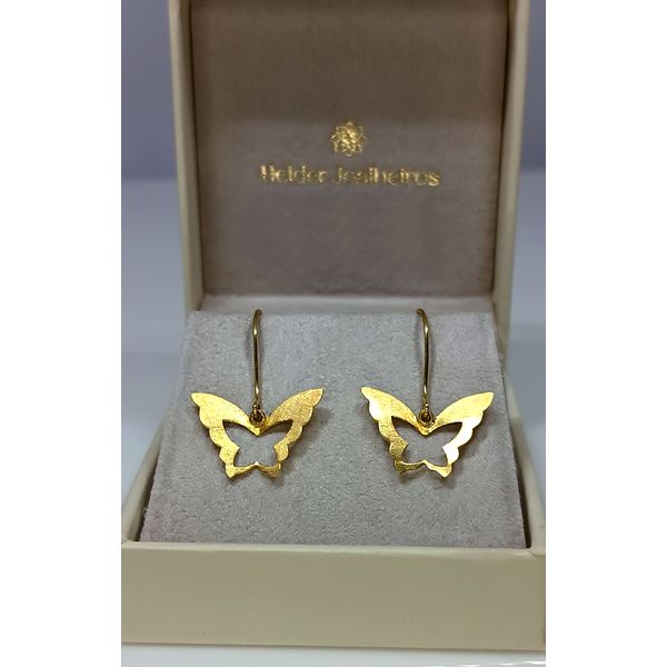 Brinco em Ouro 18k Borboleta Fosca