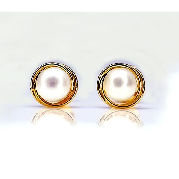 Brinco em Ouro 18k Pérola Rococo 5,0 e 6,0 Milímetros