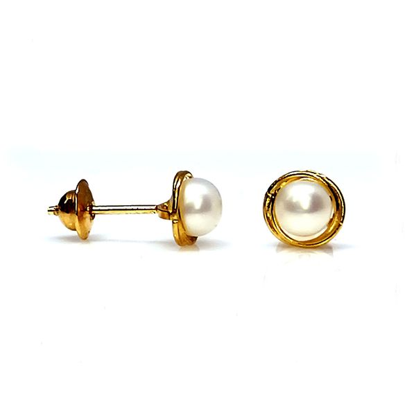 Brinco em Ouro 18k Pérola Rococo 5,0 e 6,0 Milímetros