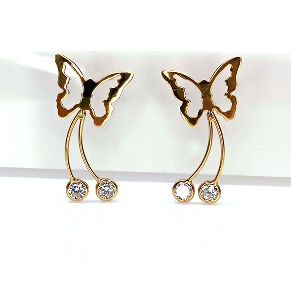 Brinco em Ouro 18k Borboleta 