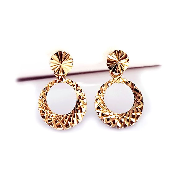 Brinco em Ouro 18k Redondo Diamantado