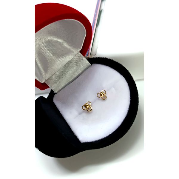 Brinco Florzinha em Ouro 18k Polido