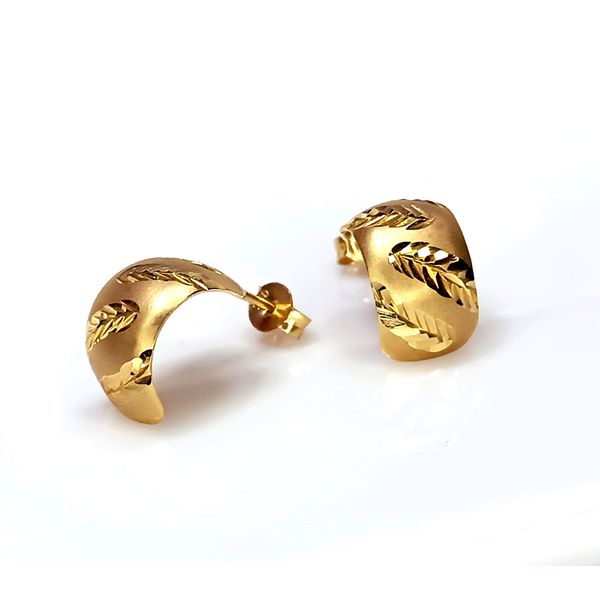 Brinco em Ouro 18k Bojudinho Ramos Diamantado