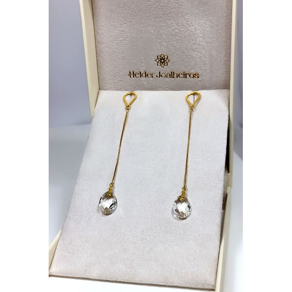 Brinco em Ouro 18k Cristal