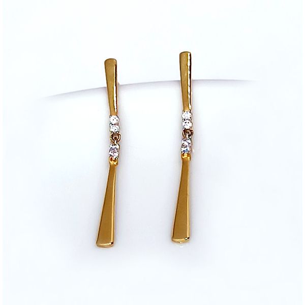 Brinco em Ouro 18k Palito Articulado 