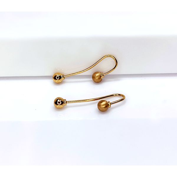 Brinco em Ouro 18k Gancho com Bolinha